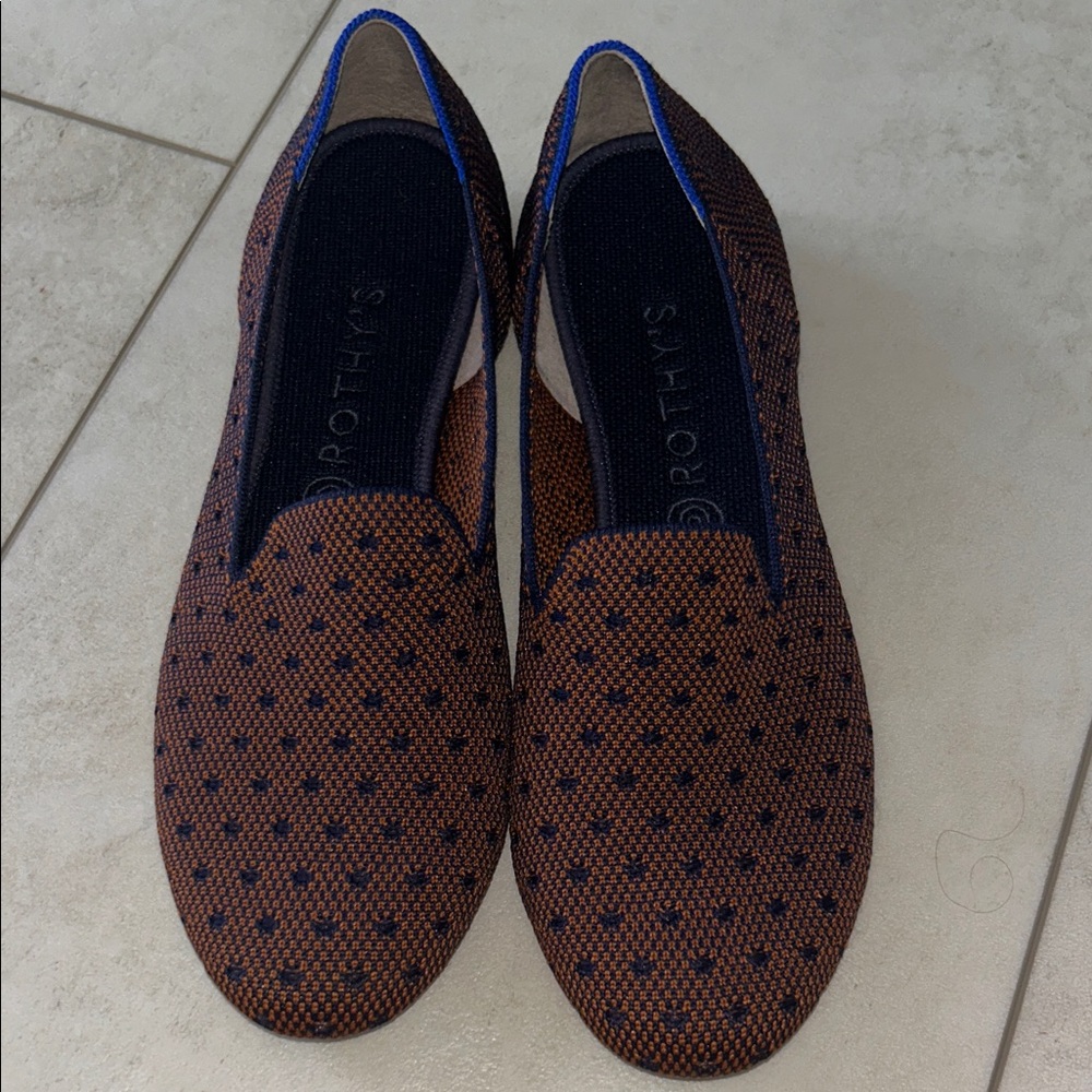 Rothy's Women’s Loafers in Brownish Orange and Navy Size 11 1/2